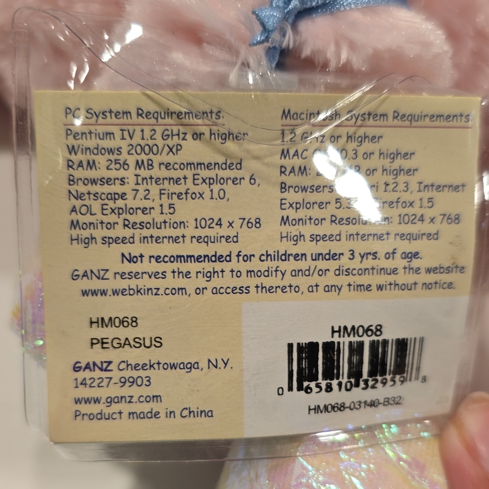GANZ Pegasus Plush Mobile Phone Accessory - Pink